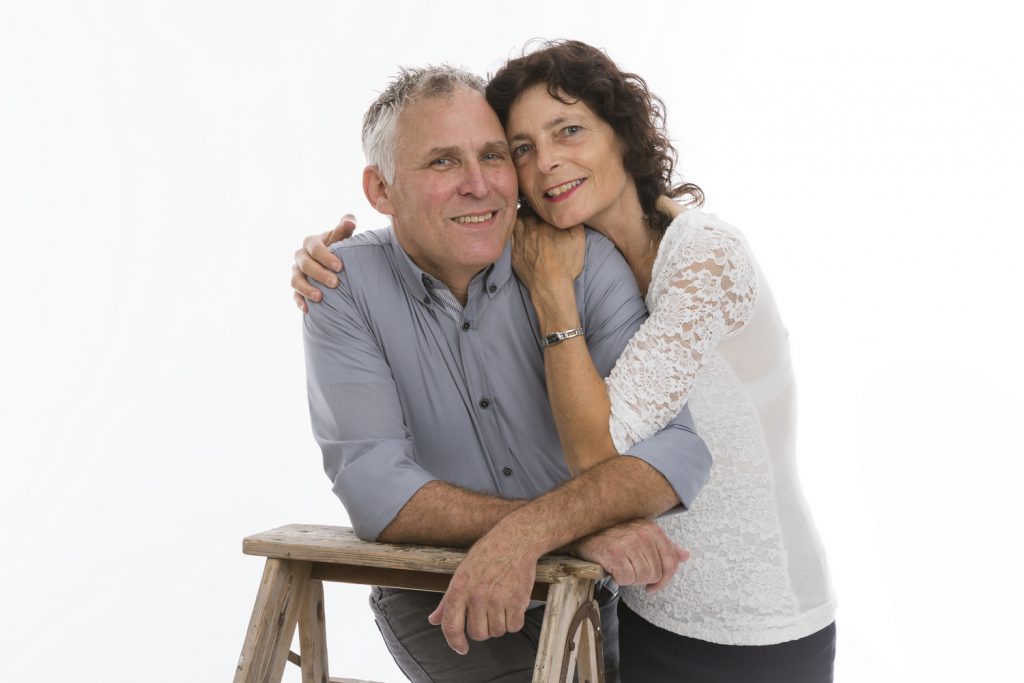 Familie fotoshoot Familie Lipman in de studio met witte achtergrond