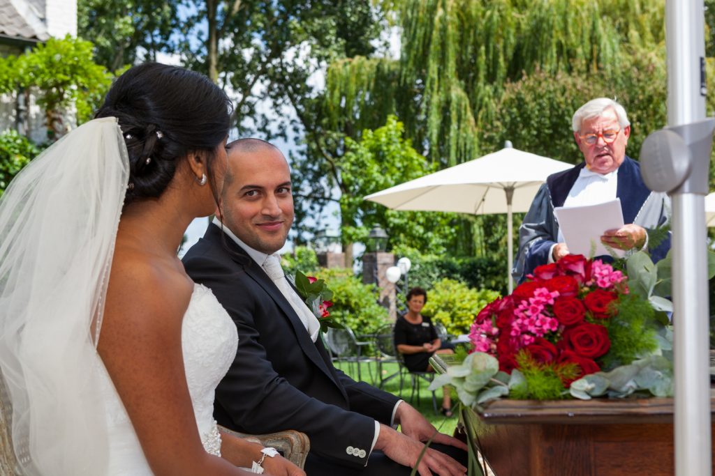 Bruidsreportage Ali en Tamara ceremonie Kasteel Groot Buggenum