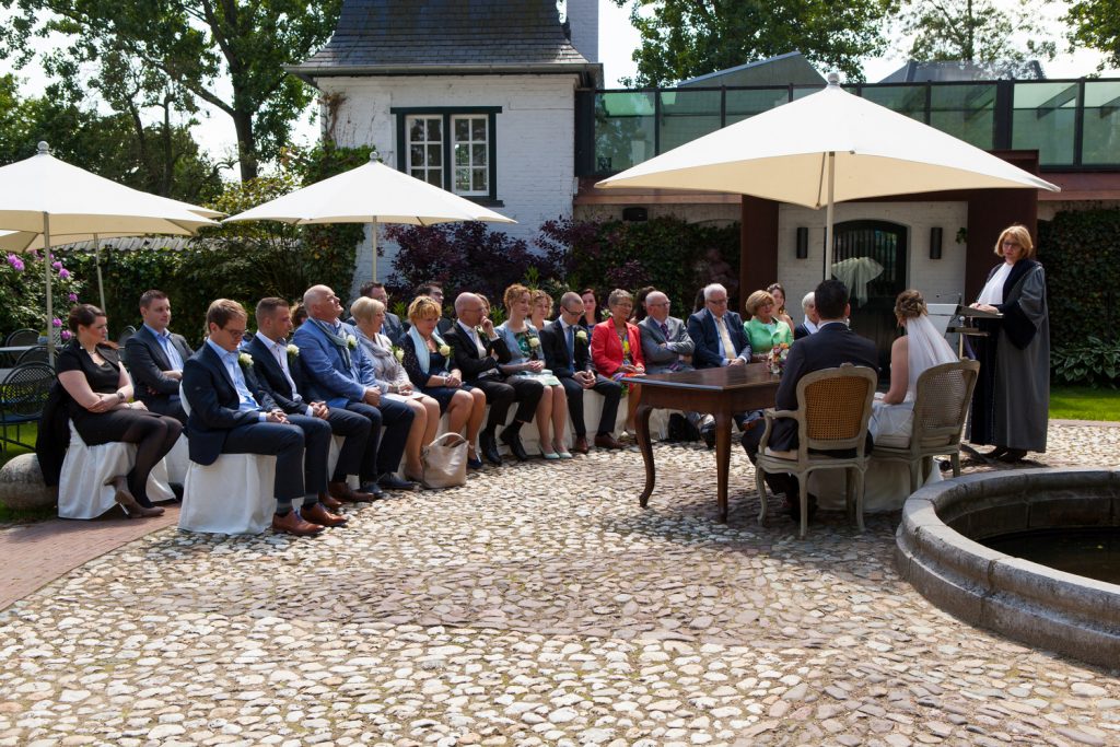 Bruidsreportage William en Valerie ceremonie Kasteel Groot Buggenum