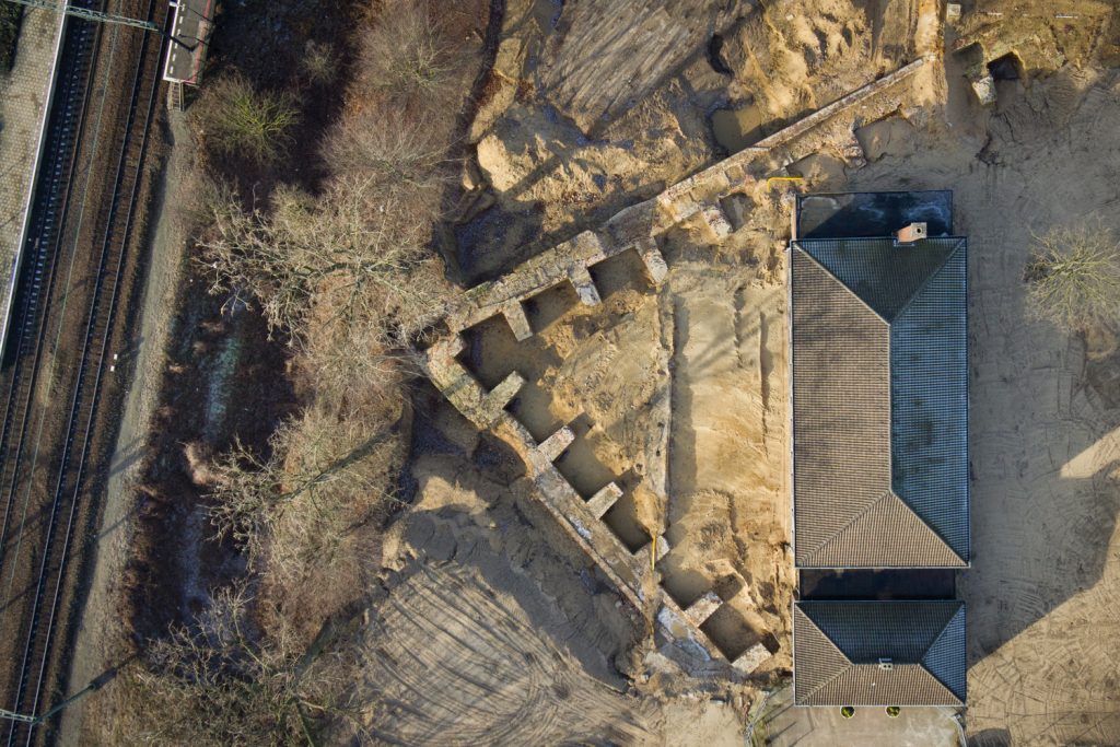 Luchtfoto restant Fort Sint Michiel Kazerneterrein