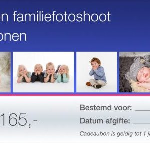 Cadeaubon familiefotoshoot Joyfotografie tot 6 personen