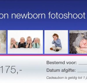 Cadeaubon newborn fotoshoot Joyfotografie basic pakket