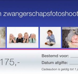 Cadeaubon zwangerschapsfotoshoot Joyfotografie basic pakket